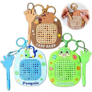 BelleStyle Portachiavi Fidget Toys, Clickeez Antistress per Bambini Adulti, Giochi Sensoriali con Lavagnetta Magnetica e Mappa del Labirinto, Gioco Creativo Regalo per Decompressione Decorazione