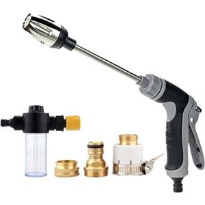 Generico Pistola Ad Alta Pressione Per Lavaggio Auto - Pistola Irrigazione Giardino Con 3 Modalità, Lancias Per Idropulitrice, Multifunzione Pistolas Giardino Acqua Con Serbatoio Di Schiuma, Per Garage, Patio