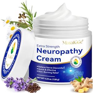 OEDPMFYL Crema Sollievo Neuropatia 120g, Sollievo Rapido per Dolore ai Nervi, Formicolio e Intorpidimento,Crema Antidolorifica con Arnica, Vitamina B6 e Aloe Vera, Uso per Piedi, Mani, Gambe e Schiena,Naturale