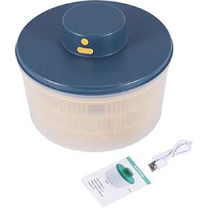 Micvtve Strizzatrice per Insalata eLettrica - Secchi Legomi da Lattuga, Ricaricabile Tramite USB, strizzatrice per Frutta di lattuga essiccata Ciotola