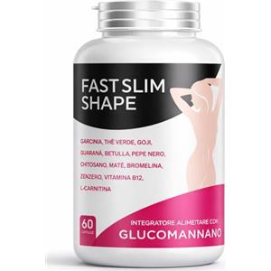 VIDASANA Glucomannano Integratore Controllo Peso con L-Carnitina e Garcinia Cambogia - Formula con Tè Verde, Guaranà e Bromelina per Metabolismo, Sazietà e Drenaggio Liquidi - 60 Capsule