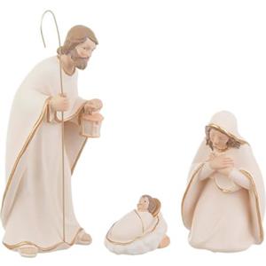 Magie di Natale Statuine Grandi natività Celestial per presepe Natalizio in poliresina Bianco