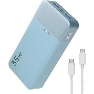 JUOVI Power Bank 20000mAh Caricatore Portatile, 35W Ricarica Rapida Batteria Esterna PD 3.0 QC 4.0 con Display LED, Batteria da Viaggio con 2 porte USB C e 2 porte USB A per iPhone serie 16/15/14