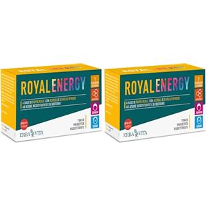 ERBA VITA Royal Energy integratore alimentare di Pappa Reale ideale per un sostegno tonico-energetico e ricostituente, 10 flaconcini (Confezione da 2)