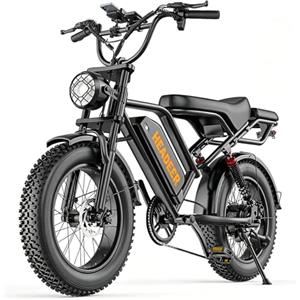 Pudari Bicicletta elettrica per adulti BK20, batteria rimovibile 48V20Ah, per addensare motociclette elettriche a pneumatici larghi antiscivolo, biciclette di montagna, biciclette pendolari, autonomia50-80KM