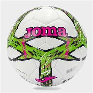 Joma Pallone da Calcio Dali III, Bianco e Verde Fluo, Pelle Sintetica, Cucito a Macchina, 32 Pannelli, Taglia 5 (5)