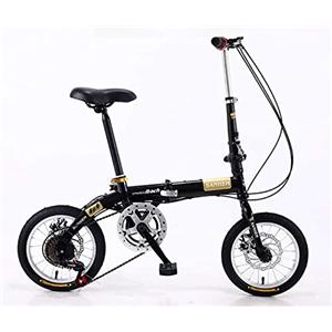 Generic Bicicletta pieghevole per adulti, ultraleggera, portatile, con doppio freno a disco, velocità variabile, per uomini e donne, piccola ruota pieghevole, mini ideale per studenti e bambini