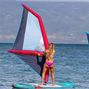 Generic Tavola gonfiabile per surf, windsurf e foiling - design autoportante per acqua, neve sci surf - include lamina alare e vela per un uso versatile