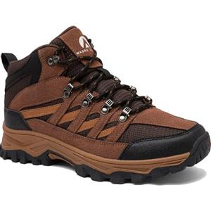 HODTOB Scarpe da Trekking Uomo Donna Montagna Antiscivolo Scarpe Escursionismo Ammortizzate Traspiranti Passeggiate Sportive All'aperto Scarpe da Escursionismo Marrone 46EU