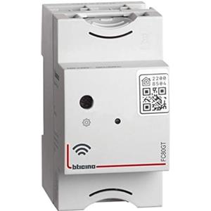 Bticino Wi-Fi FC80GT Gateway DIN Smart per il Controllo da Remoto di Luci, Tapparelle, Prese e Carichi Alimentati dal Quadro Elettrico con l'App HOME e CONTROL con la Voce