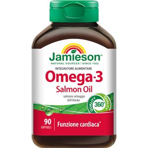Jamieson Omega 3 Salmon Oil - 90 Perle di Olio di Salmone per Benessere Cardiovascolare, Visivo e Cerebrale
