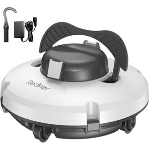 Redkey Upgrade S100 Robot Piscina, 200 Minuti di Pulizia, Supera 18° di Pendenza, Batteria a Doppia azionamento, Parcheggio Automatico, Robot Piscine Fuori Terra per Piscina da 120 m²