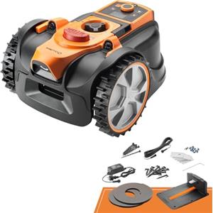 LawnMaster OcuMow® AMB16i-500 Tagliaerba Robot con navigazione tramite telecamera, App e stazione di ricarica. Ricarica automatica. Senza cavo perimetrale. Controllo LCD. Drop & Mow per più prati