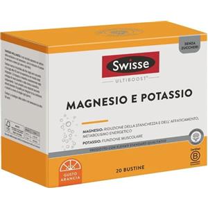 Swisse Magnesio e Potassio - Integratore Alimentare in 20 Bustine per Energia e Benessere