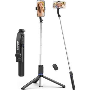 GRIFEMA Bastone Selfie Treppiede, Selfie Stick Estensibile 107cm | Asta per Selfie con Telecomando, Treppiede Smartphone Rotazione 360, Portatile per iPhone 17 16 15 Pro Max e Android