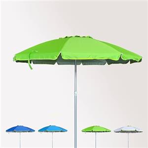 Produce Shop Ombrellone Mare Spiaggia 240 cm Alluminio Antivento Protezione UV Roma - Verde 2
