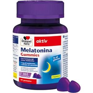 Doppelherz aktiv Melatonina + B6 + Camomilla, Senza zucchero, 40 gummies