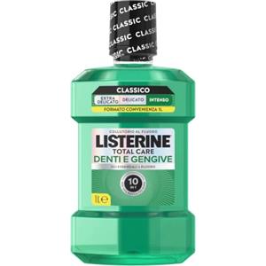 LISTERINE Total Care Denti e Gengive Mild, Collutorio senza alcool al gusto di Menta Fresca Delicata, Colluttorio al Fluoro e Oli Essenziali con 10 benefici in 1 e gengive più sane, 1 L