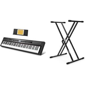 Donner Pianoforte Digitale, 88 Tasti Pesati, Pianoforte Elettrico Portatile & Audibax Onyx 130 Soporte Premium Tijera Doble para Teclado (Yamaha, Casio, Roland, Korg)