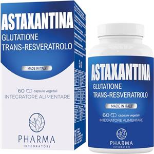 KDAY Astaxantina 8 mg Integratore - Astaxantina Integratore con Resveratrolo e Glutatione - Astaxantina e Resveratrolo Capsule - Integratore Astaxantina Haematococcus Pluvialis - 60 Capsule