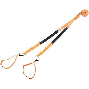 Sahgsa Cintura di Sicurezza per Sci Imbracatura da Sci Portatile Compatta per Allenamento Adatta a Bambini Principianti Nylon Resistente Arancione 82,7 Pollici
