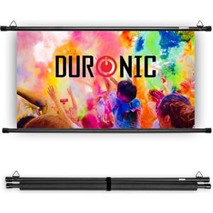 Duronic BPS80 16:9 Telo Proiettore 80 pollici, Schermo per proiettore, Telo da proiezione interno esterno, Home theater cinema Full HD 3D 4K, Schermo di proiezione anti pieghe per casa ufficio scuola