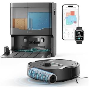 Lefant M210PRO OMNI Robot Aspirapolvere e Lavapavimenti con Mappatura, Rullo Autopulente, 20000Pa, Lavaggio con Acqua Pulita, Laser dToF, PSD 2.0, Anti-Groviglio, Compatto, WiFi 2.4G/5G, Alexa/App