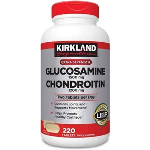 Kirkland Signature Extra Strength Glucosamine 1500mg/Chondroitin 1200mg Sulfate - 220 tablets
