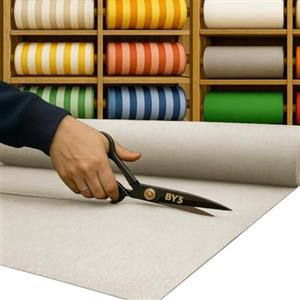 Byour3 - Tessuti per Tende da Sole Impermeabile per Barca - Stoffa al Metro da Esterno per Gazebo Pergole Traspirante Frangisole Frangivento Copertura Solare a Metraggio No PVC (Grigio, Largh 295cm)