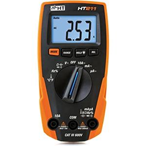 HT Instruments HT211 Multimetro manuale digitale CAT III 600V Display (conte): 4000