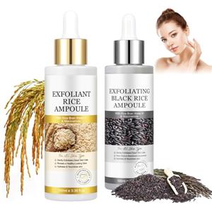 Abodiuss 2 pezzi Peel Shot Glow Rice Ampoule Duo - con niacinamide e arbutina | Pure Skin Peel Shot esfoliante delicato | Riso Peel Glow Siero - 100 ml