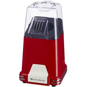 Melchioni Family | Macchina per Pop Corn MRS POPPY, 110W, Riscaldamento ad Aria, Senza Olio e Grassi, Colore Rosso