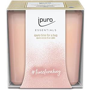 ipuro - Candela decorativa ipuro time for a hug - candele profumate sensuali e puristiche in vetro - candele profumate intense con note di cookie alla vaniglia - elegante candela per un'esperienza di