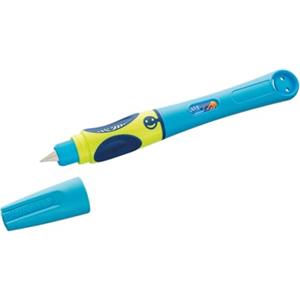 Pelikan, Griffix Penna Stilografica, Impugnatura Ergonomica per Destrimani, Neon Fresh Blue, Inchiostro Blu Cancellabile con Cancellatore Superpirat, Made in Germany