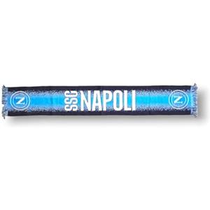 3R SPORT SRL 3R Sport SSC Napoli, sciarpa jacquard, prodotto ufficiale 100% acrilico, Azzurro, Bianco, blu