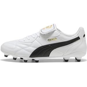Puma King Top FG/AG - Scarpa da Calcio Unisex, Colore: Bianco e Nero, Numero 40, Puma White Puma Black, 40.5 EU