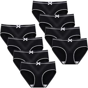 flintronic 8 Pezzi Mutandine Ragazze Slip in Bimbina Morbido a Vita Media Mutandine Sportive per Ragazze 8-15 Anni