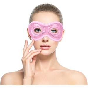 ACWOO Maschera per Occhi, Maschera Occhi Freddo Riutilizzabile, Maschera Ghiaccio Occhi a Caldo e a Freddo per Occhi Gonfi, Occhi Stanchi, Mal di Testa, Hangover, Emicrania(A-rosa)