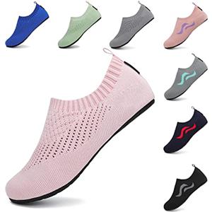 SAGUARO Unisex Scarpe da Mare Uomo Scarpe da Spiaggia Antiscivolo Donna Scarpe da Immersione Leggere Scarpe per Acqua Yoga Scarpe da Scoglio Traspirante Sportive Surf Rosa 40/41 EU
