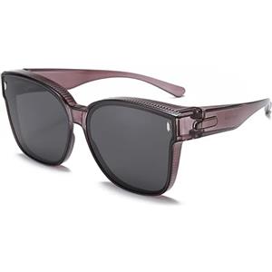 Farrobor Sovraocchiali da Sole Polarizzati - Occhiali da Sole Laterale per Uomo Donna Protezione da UV400