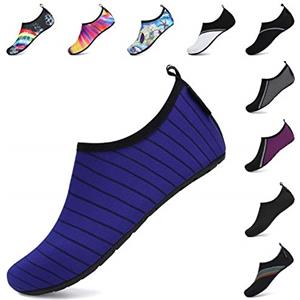 SAGUARO Unisex Scarpe da Mare Uomo Scarpe da Spiaggia Antiscivolo Donna Scarpe da Immersione Leggere Scarpe per Acqua Yoga Scarpe da Scoglio Traspirante Sportive Surf Azzurro 36/37 EU