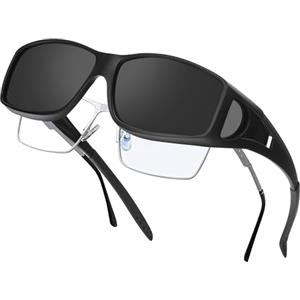 Nlieanuc Sovraocchiali da Sole per Uomo Donna Occhiali da Sole Polarizzati Laterale Protezione da UV401 Guida Sportivi