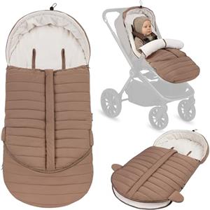 Lionelo Oli Sacco A Pelo Passeggino Invernale Universale Per Passeggino E Navicella, Cinture A 5 Punti, Impermeabile, Caldo, Cerniera, Lavabile In Lavatrice, Imbottitura Anallergica, 101 x 45 cm