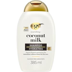 OGX Shampoo Nourishing + Coconut Milk idratante con Latte e Olio di Cocco, Shampoo capelli secchi con effetto districante per capelli morbidi, luminosi e sani, 385 ml