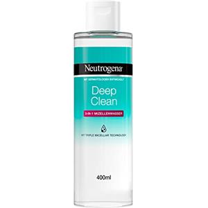 Neutrogena Skin Detox 3 in 1 acqua micellare, pulizia delicata del viso con effetto triplo, 400 ML