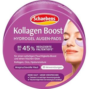 Schaebens Collagene Boost Hydrogel - Confezione da 60 cuscinetti per 30 applicazioni, per un'istantanea idratazione e un bagliore fresco con collagene, Cica e acido ialuronico
