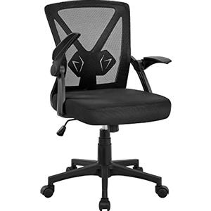 Yaheetech Sedia da Ufficio Scrivania Ergonomica Lombare Portata 136 kg Nera