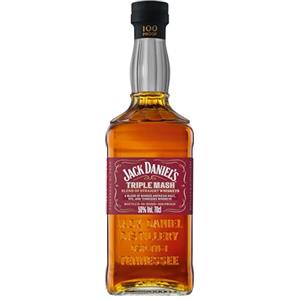JACKDANIEL'S Jack Daniel's Triple Mash American Blended Whiskey - Whiskey Tennesse a Tripla Distillazione, Note di Miele, Malto e Rovere, Gusto Ricco e Complesso, 50% Vol., Bottiglia in Vetro da 70 cl