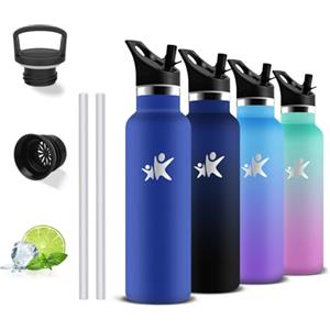 Grsta Borraccia Termica - 500ml - Borraccia, Senza BPA, Borracia con Cannuccia, Senza Perdite, Borracce Termiche, Doble Aislamiento, Bottiglia Termica per Scuole, Campeggio, Uffici, Caffè, Palestra