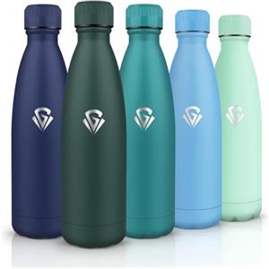 HoneyHolly Borraccia Termica, Senza BPA, Borraccia Bambini, 500ML Acciaio Inossidabile 18/8, Bottiglia Termica A Prova di Perdite, Borraccia Acciaio Inox per Scuola, Ufficio e Attività All'aperto